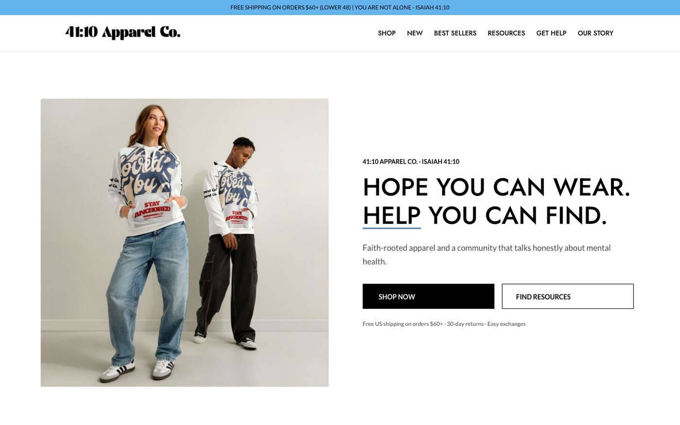 41:10 Apparel Co. screenshot