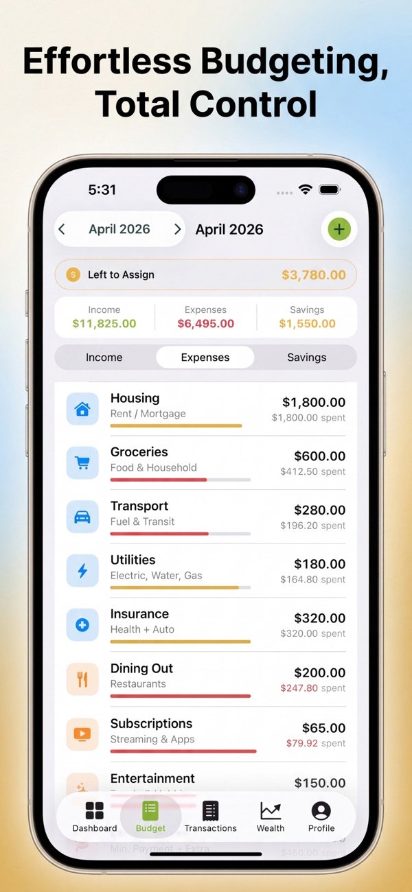 aedb-peak: Budget Tool screenshot 3
