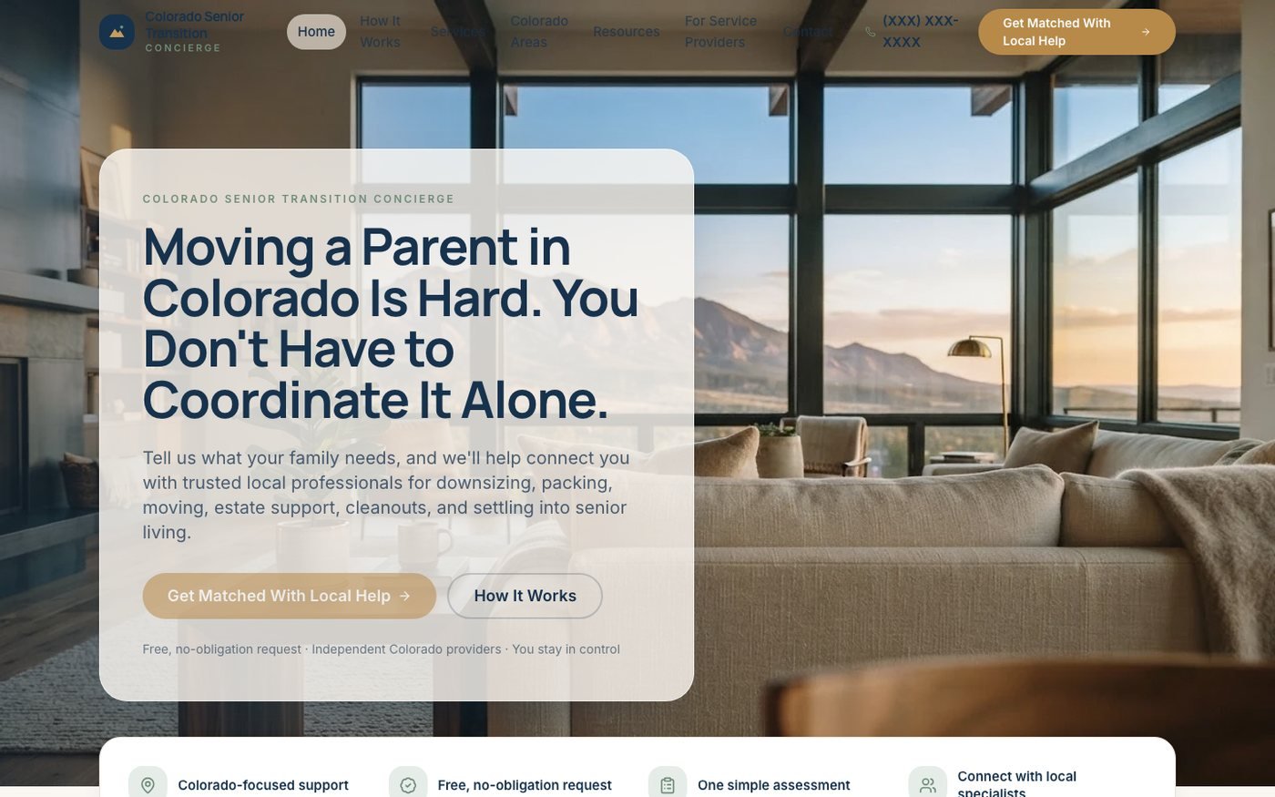 Colorado Senior Transition Concierge screenshot