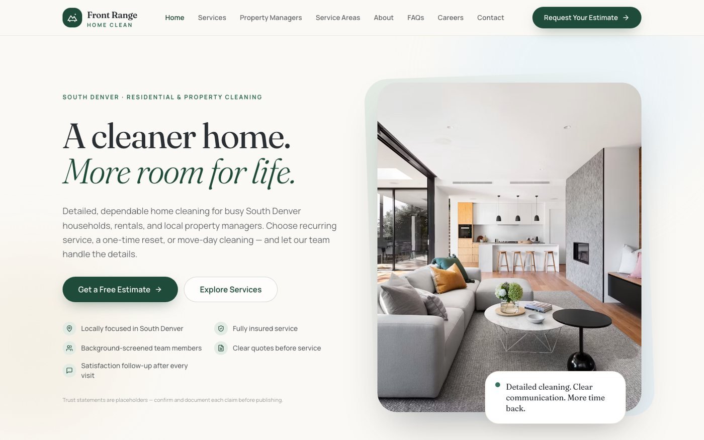 Front Range Home Clean screenshot