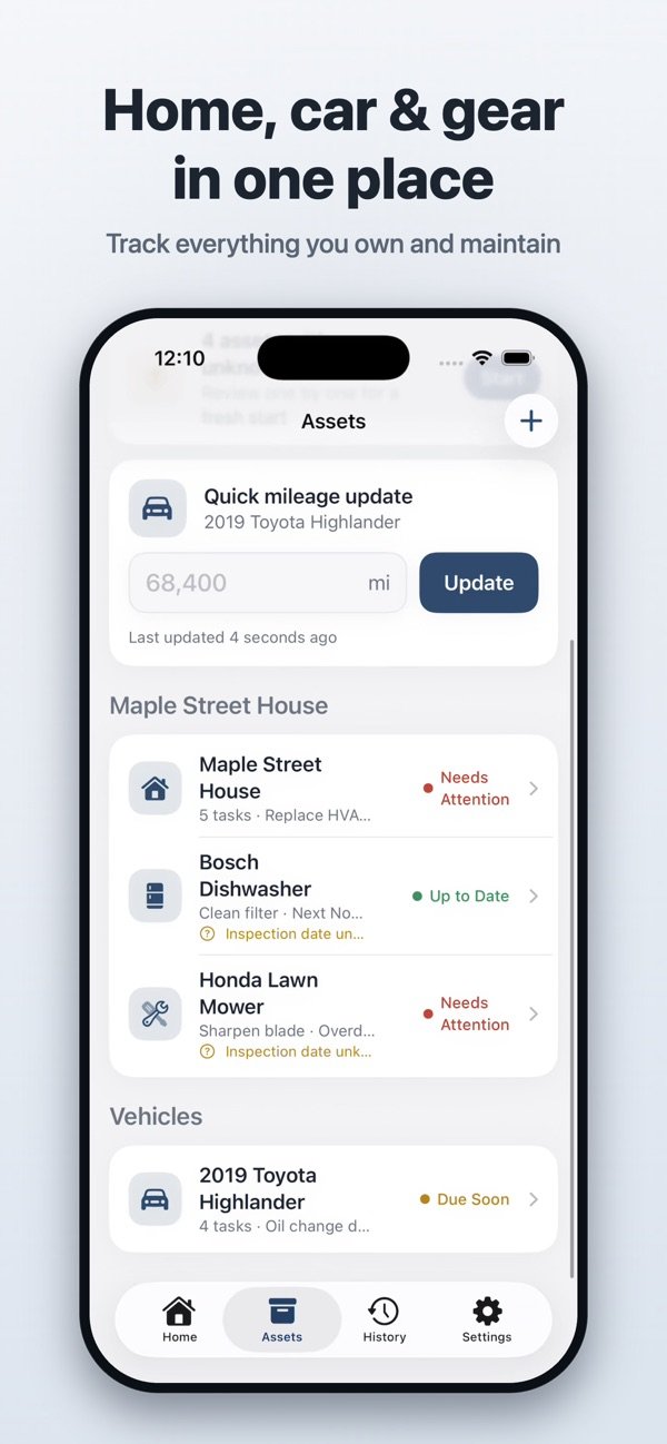 KeepWise: Home Maintenance Log screenshot 2