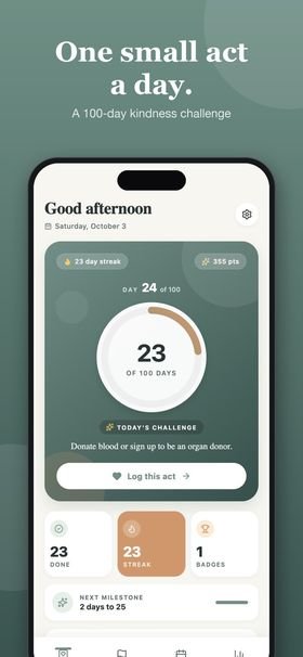 Kindness 100-Day Challenge screenshot