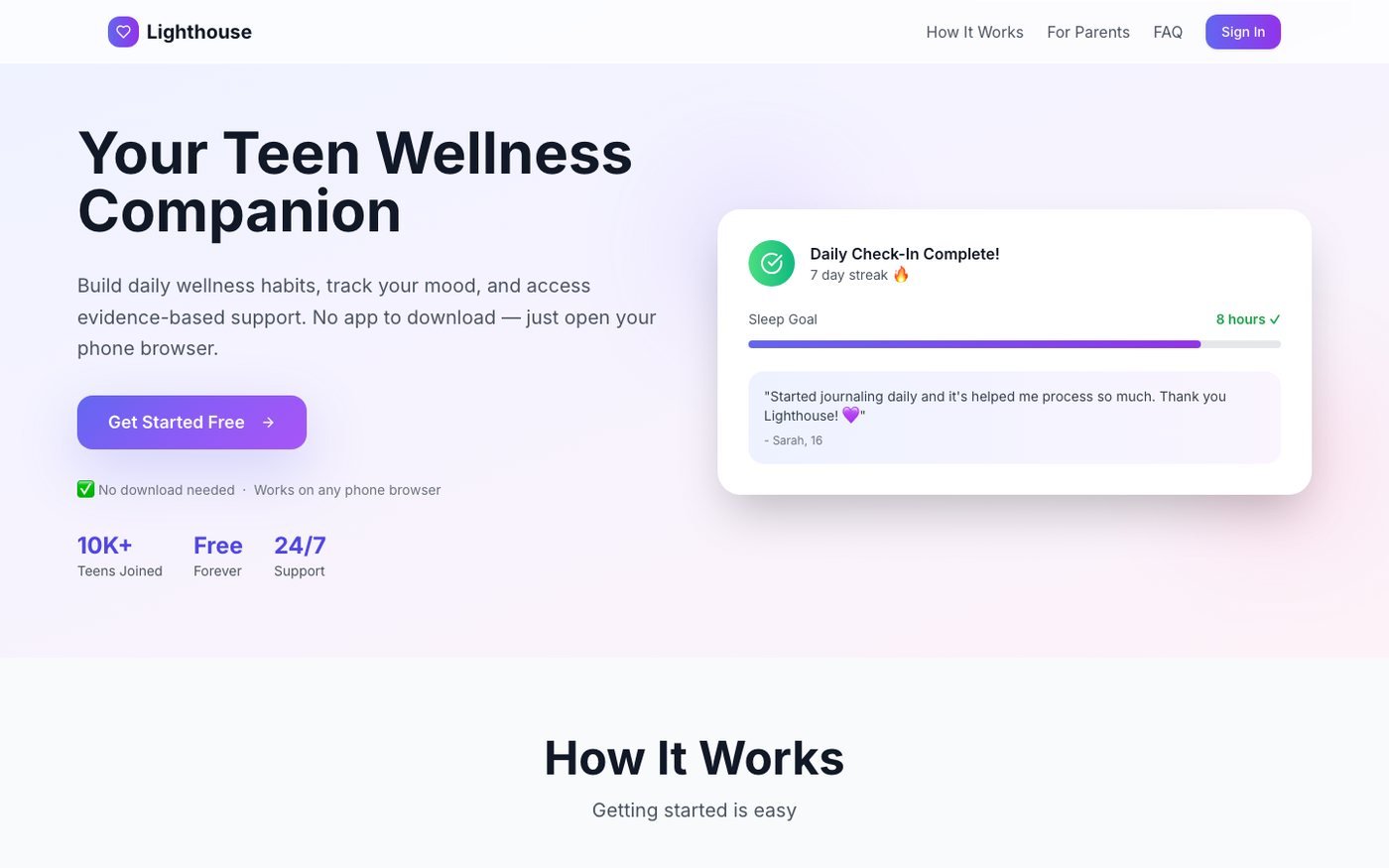 Lighthouse Wellness IQ screenshot