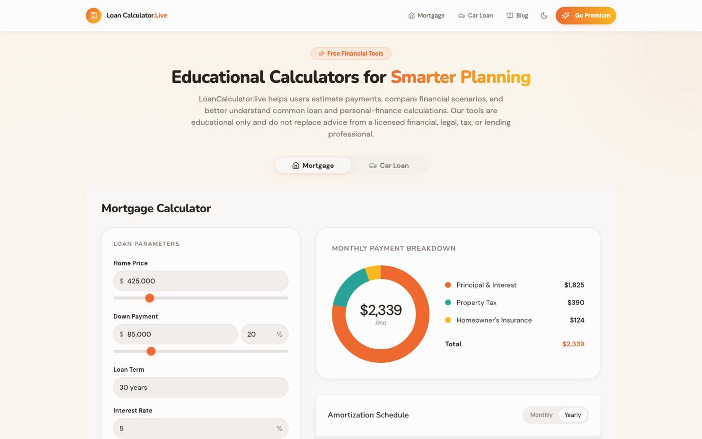 LoanCalculator.Live screenshot