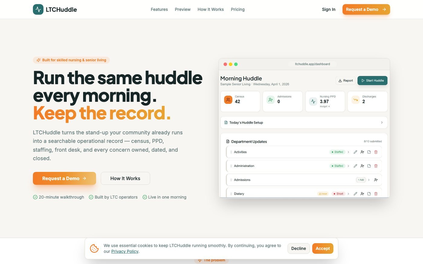 LTC Huddle screenshot